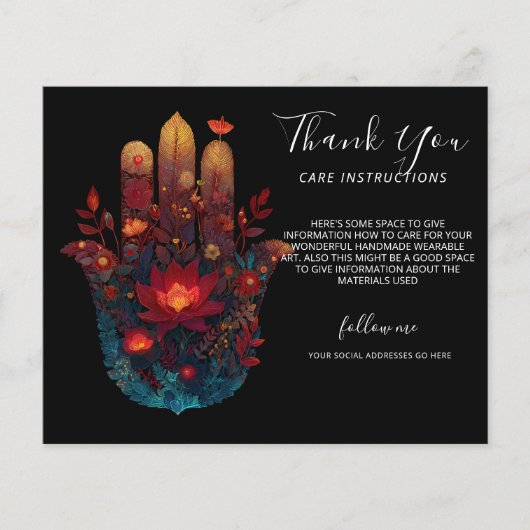 Ember Lotus | Hamsa Hand Design Flyer (Voorkant)