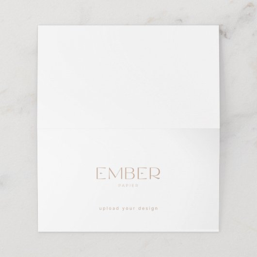 Ember Papier 3.5x2-plaatskaart uploadt uw ontwerp (Buitenkant ongevouwen)