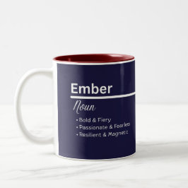Ember Personalized Name Coffee Mug Tweekleurige Koffiemok