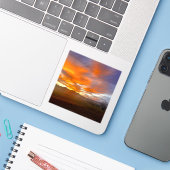 Ember Sky Vinyl Sticker (Laptop met iPhone)
