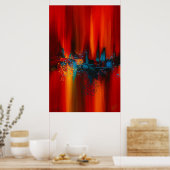 Ember Skyline Abstract Poster (Keuken)