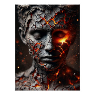 "Ember Soul – The Face of Fire Perfect Poster