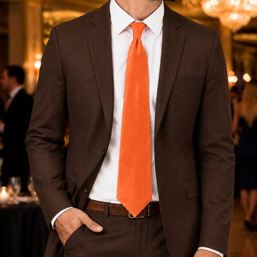 Ember Sovereign | Luxe cravate orange brûlé design