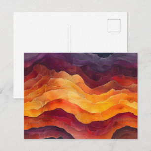 Ember Strata – Abstracte lagen van aarde en vuur Briefkaart