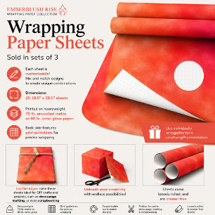 Emberblush Rise Inpakpapier Vel
