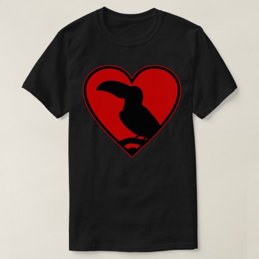 Embleem Crest Heart Toucan T-shirt (Design voorkant)