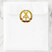 Embleem der DDR - Nationaal Embleem van de DDR Ronde Sticker (Tas)