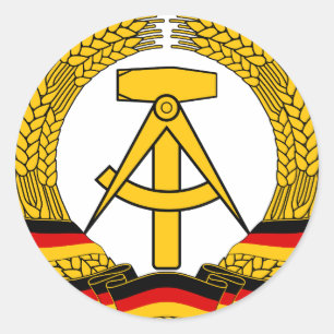 Embleem der DDR - Nationaal Embleem van de DDR Ronde Sticker