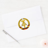 Embleem der DDR - Nationaal Embleem van de DDR Ronde Sticker (Envelop)
