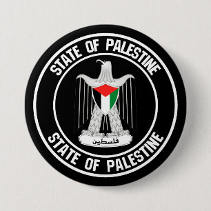Embleem in de Palestijnse ronde Button 7,6 Cm
