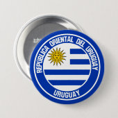 Embleem in de Uruguayronde Ronde Button 7,6 Cm (Voorkant /achterkant)