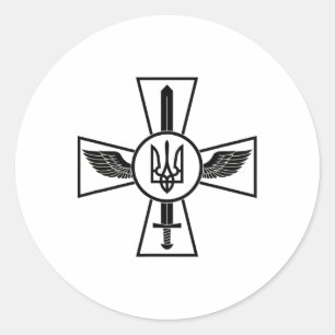 Embleem Oekraïense luchtmacht Oekraïne strijdkrach Ronde Sticker