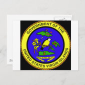 Embleem op de Amerikaanse Maagdeneilanden Briefkaart (Voorkant / Achterkant)