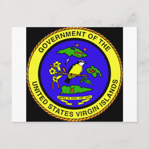 Embleem op de Amerikaanse Maagdeneilanden Briefkaart