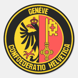 Embleem uit de Genève-ronde Ronde Sticker