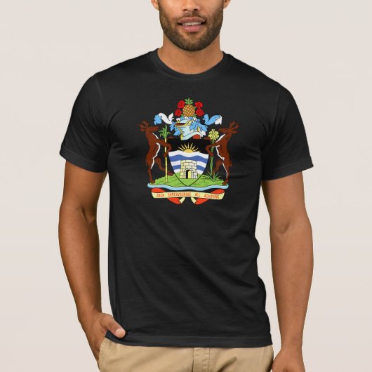 embleem van antigua en barbuda t-shirt (Voorkant)