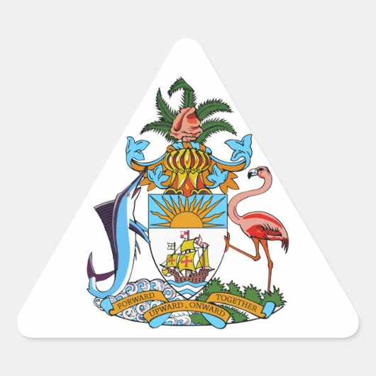 embleem van bahamas driehoek sticker (Voorkant)