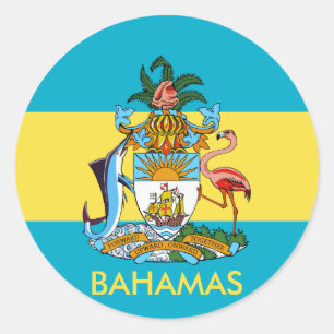 embleem van bahamas ronde sticker