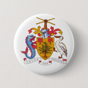 embleem van barbados ronde button 5,7 cm