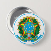 embleem van brazilië ronde button 7,6 cm (Voorkant /achterkant)