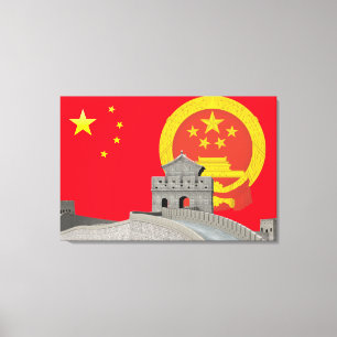 Embleem van China Canvas Afdruk