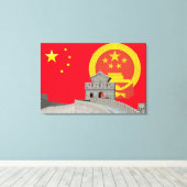 Embleem van China Canvas Afdruk (Insitu (Houten vloer))