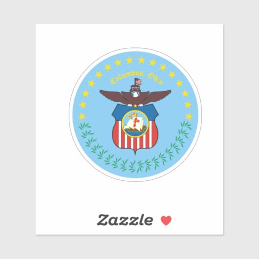 Embleem van Columbus, Ohio Vinyl Sticker (Vel)