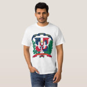 embleem van de dominicaanse republiek t-shirt (Voorkant volledig)