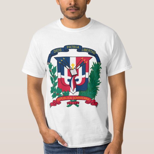 embleem van de dominicaanse republiek t-shirt (Voorkant)
