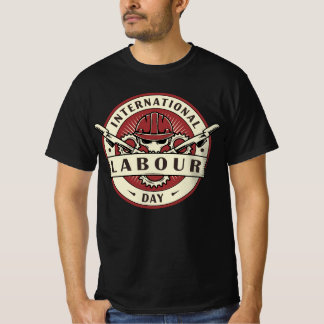 embleem van de internationale arbeidsdag t-shirt