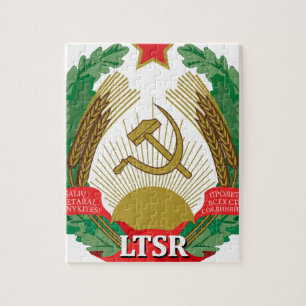 Embleem van de Litouwse SSR - Lietuvos TSR Herbas Legpuzzel
