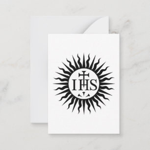 Embleem van de Maatschappij van Jezus Notitiekaartje