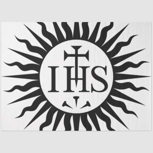 Embleem van de Maatschappij van Jezus Tissuepapier (Voorkant)