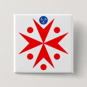 Embleem van de marine van Toscane Medici Vierkante Button 5,1 Cm