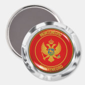 Embleem van de Montenegro-ronde Magneet (Voorkant / Achterkant)