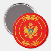 Embleem van de Montenegro-ronde Magneet (Voorkant / Achterkant)
