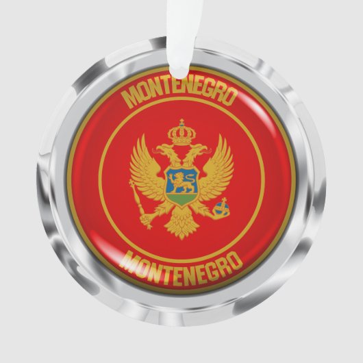 Embleem van de Montenegro-ronde Ornament (voorkant)