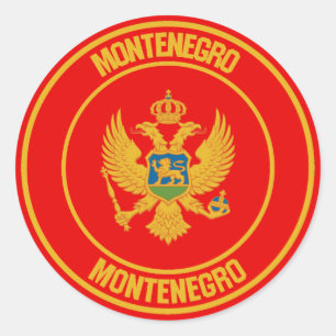 Embleem van de Montenegro-ronde Ronde Sticker