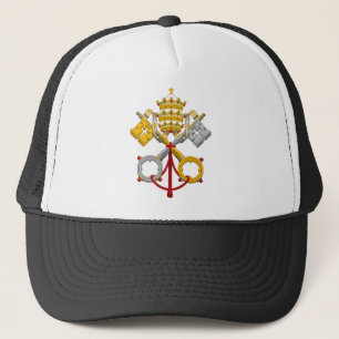 Embleem van de officiële paus van de papacocoaat trucker pet