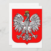 Embleem van de Poolse uitnodigingen (Voorkant / Achterkant)
