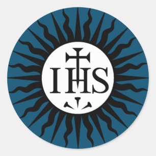 embleem van de Sociëteit van Jezus Monogram Ronde Sticker