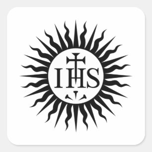 embleem van de Sociëteit van Jezus Monogram Vierkante Sticker