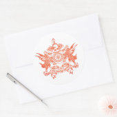 Embleem van de staat Sikkim - INDIA Ronde Sticker (Envelop)