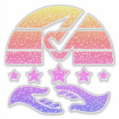 Embleem van Eenheid - Vieren van Samenwerkingsvert Sticker (Voorkant)