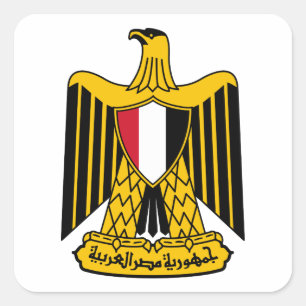 embleem van egypte vierkante sticker