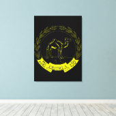 Embleem van Eritrea Poster Canvas Afdruk (Insitu (Houten vloer))