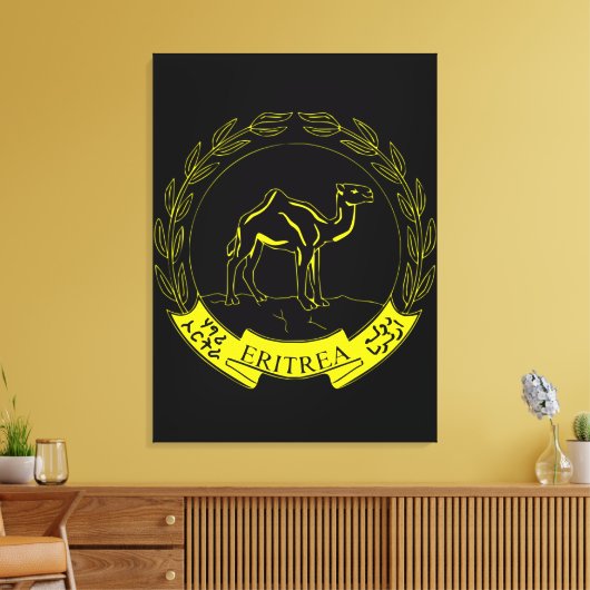 Embleem van Eritrea Poster Canvas Afdruk (Insitu (Woonkamer))