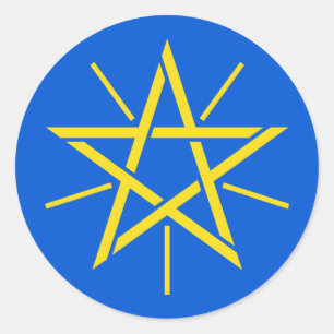 embleem van ethiopia ronde sticker