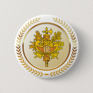 Embleem van Frankrijk Ronde Button 5,7 Cm