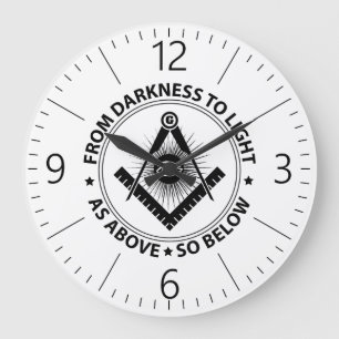embleem van freemasons grote klok